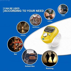 Digital Finger Tally Counter with Adjustable Ring Strap, Portable Handheld Click Counter for Sports, Golf, Knitting, Row Counting & Attendance (Random Colors) - Image 4