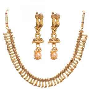 Stylish Gold Plated Necklace Set - Image 1