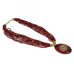 Multicolour Tibetan Style Beads Necklace - Image 1