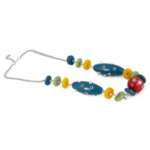 Stone Beads Fashion Silver Necklace - Image 1