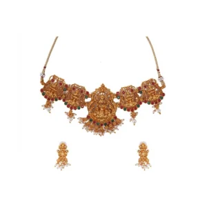 Women's Elegent Temple Jewellery Set (Multi Color, Free Size) - Image 1
