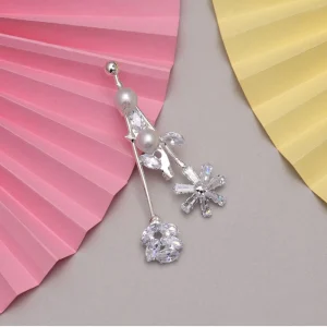 Women's Silver Color Brooch Use Burkha Pin & Dupatta / Saree Pin - Image 3