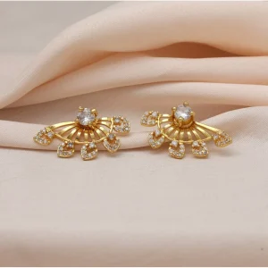 Women's Gold Color Antique Gold Plated Earrings - Image 2