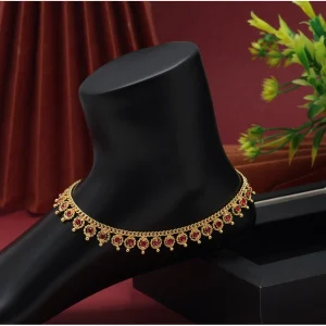 Women's Rani Color Anklets (Free Size: Upto 10") - Image 3