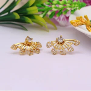 Women's Gold Color Antique Gold Plated Earrings - Image 1